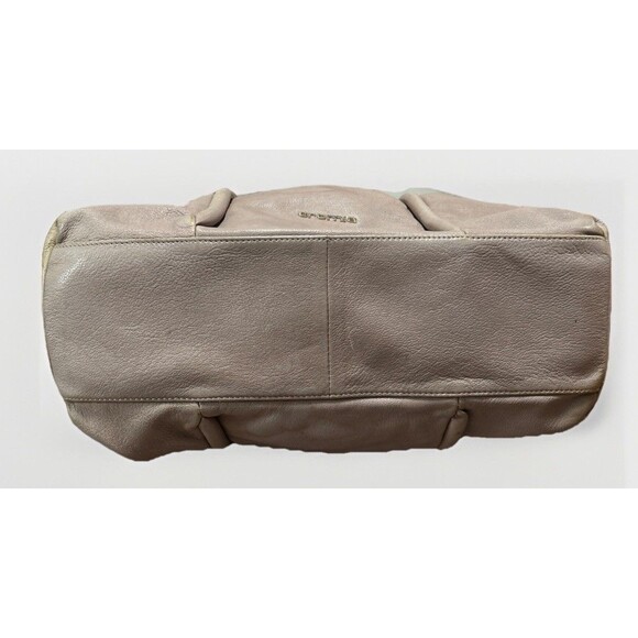 Cromia Purse Bag Hobo Beige Tassel Logo Strap Handles Goat Skin Italy - Picture 9 of 13